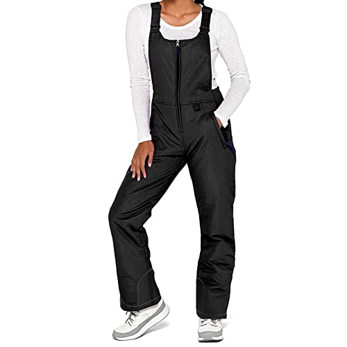Waterproof Insulated Women's Ski Bib Overalls - Thermal Snowboard Pants with Pockets for Skiing & Winter Sports | Perfect for Snowboarding, Skiing & Cold Weather Adventures