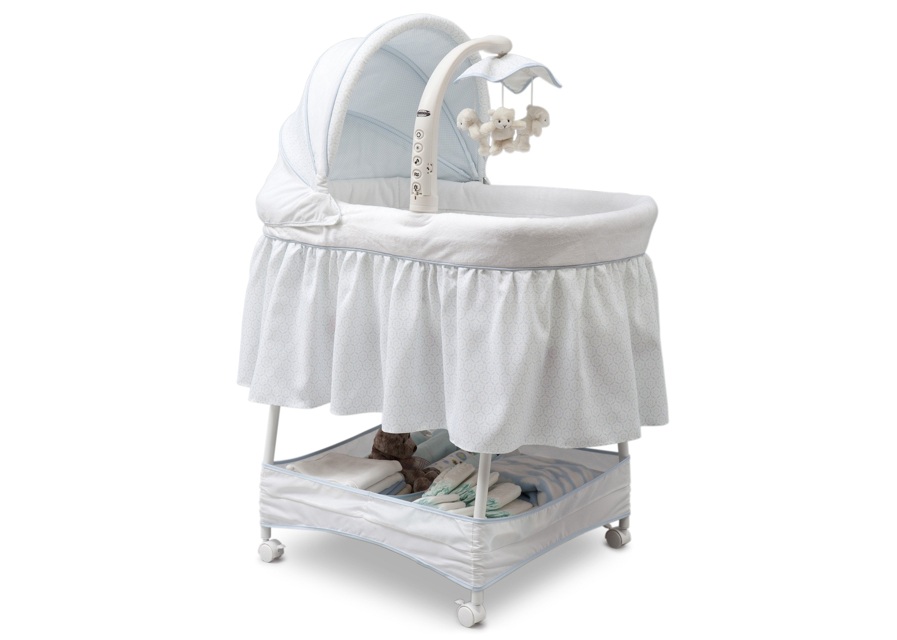 Slumber Time Elite Gliding Bassinet - Portable Baby Crib for Newborns & Infants - Smooth Rocking Motion for Better Sleep - Perfect for Nursery, Bedroom & Travel Use