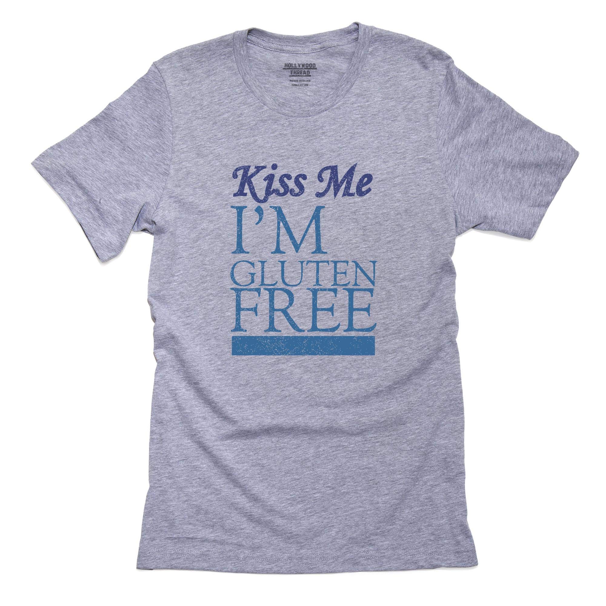 Kiss Me I'm Gluten Free Celiac Awareness Support Men's T-Shirt - Funny Celiac Disease Apparel for Men - Perfect for Celiac Awareness Events & Gluten-Free Lifestyle