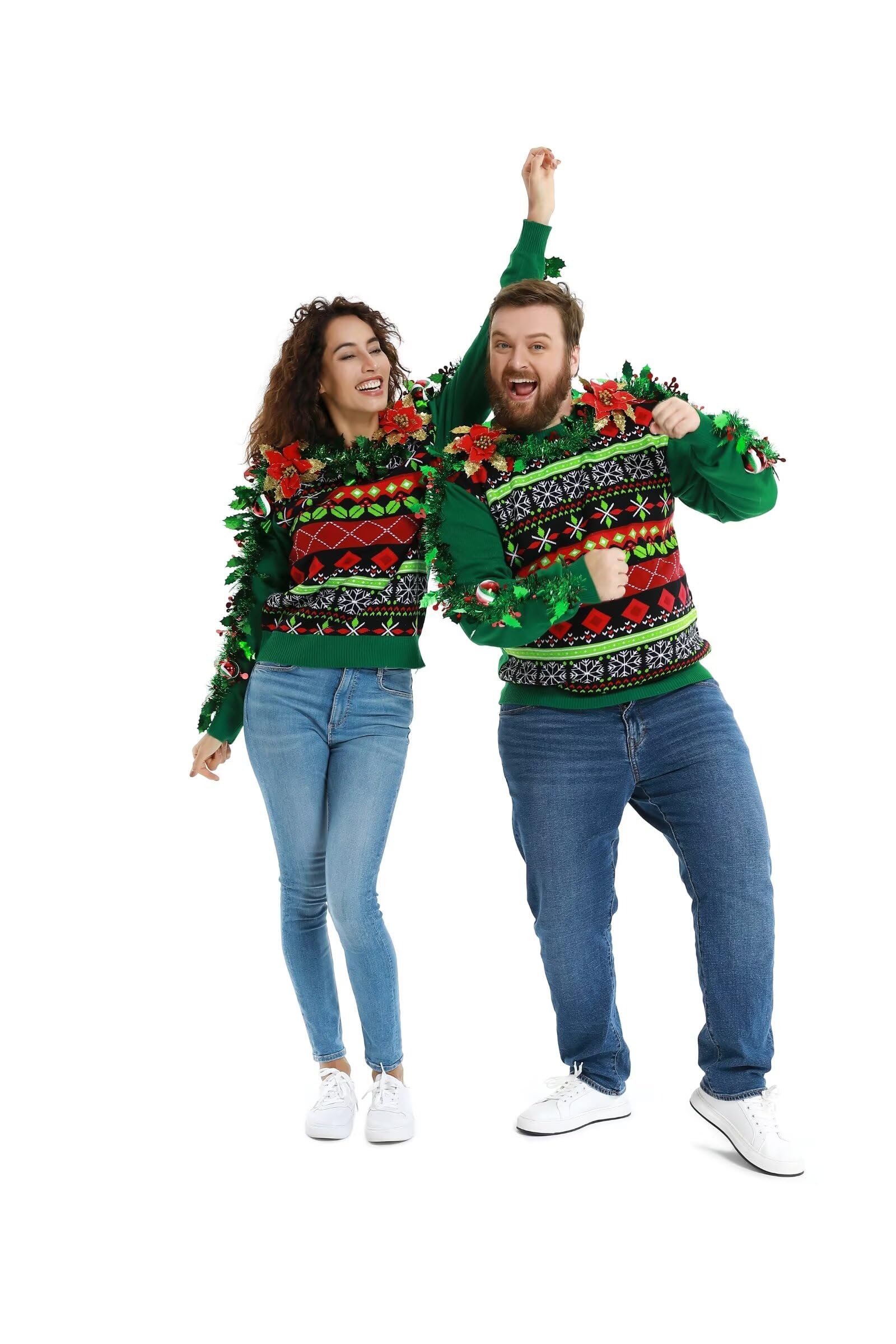 Funny Christmas Sweaters for Men & Women - Santa, Reindeer, Llama Designs for Holiday Parties
