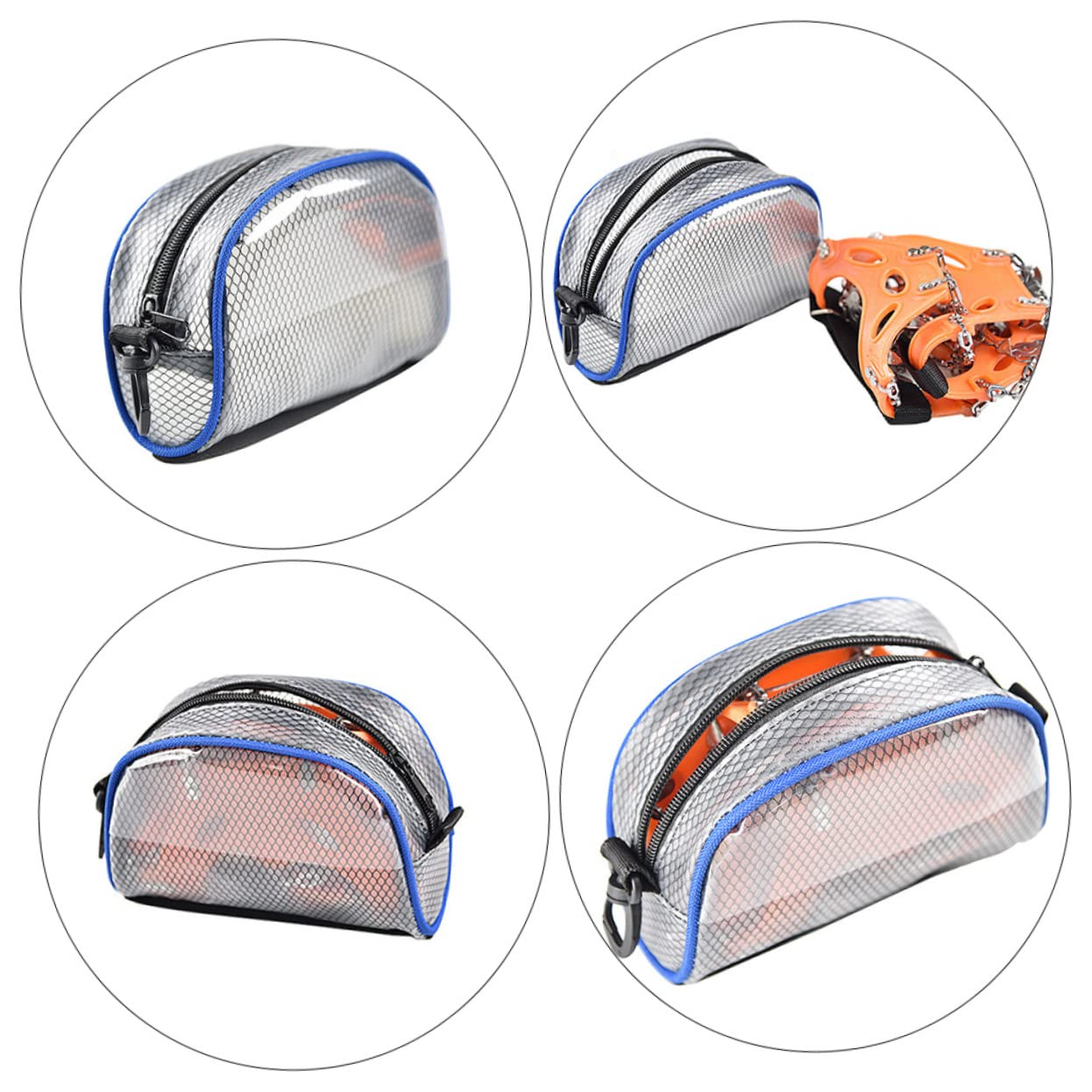 3-Pack Crampon Storage Bags - Waterproof PVC for Climbing & Travel