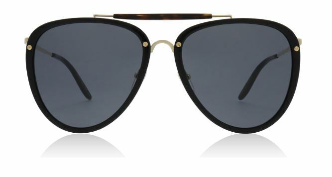 Gucci GG 0672S 001 Black Gold/Gray Polarized Sunglasses for Women - Luxury Designer Shades for Driving, Beach & Outdoor Fashion