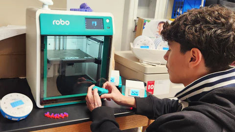 Robo E4 High Speed Educational 3D Printer for STEM Learning, School Projects & Home DIY - Fast Printing for Students, Teachers & Makers