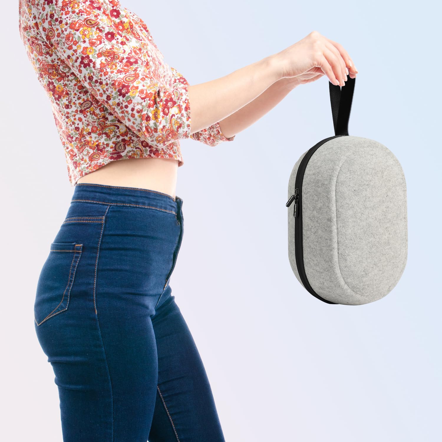 Meta Quest 3S/3/2 & Vision Pro VR Headset Carrying Case - Large Hard Shell Travel Storage Bag for VR Gaming Accessories, Elite Strap & Controllers | Perfect for Home Organization & Airplane Travel