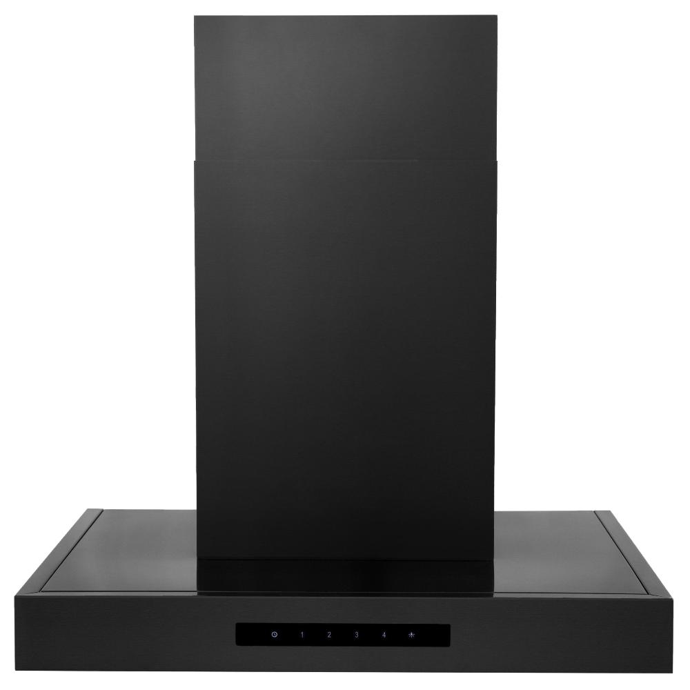 ZLINE BSKEN Black Stainless Steel Convertible Wall Mount Range Hood - Powerful Kitchen Ventilation for Gas Stoves & Cooking Areas