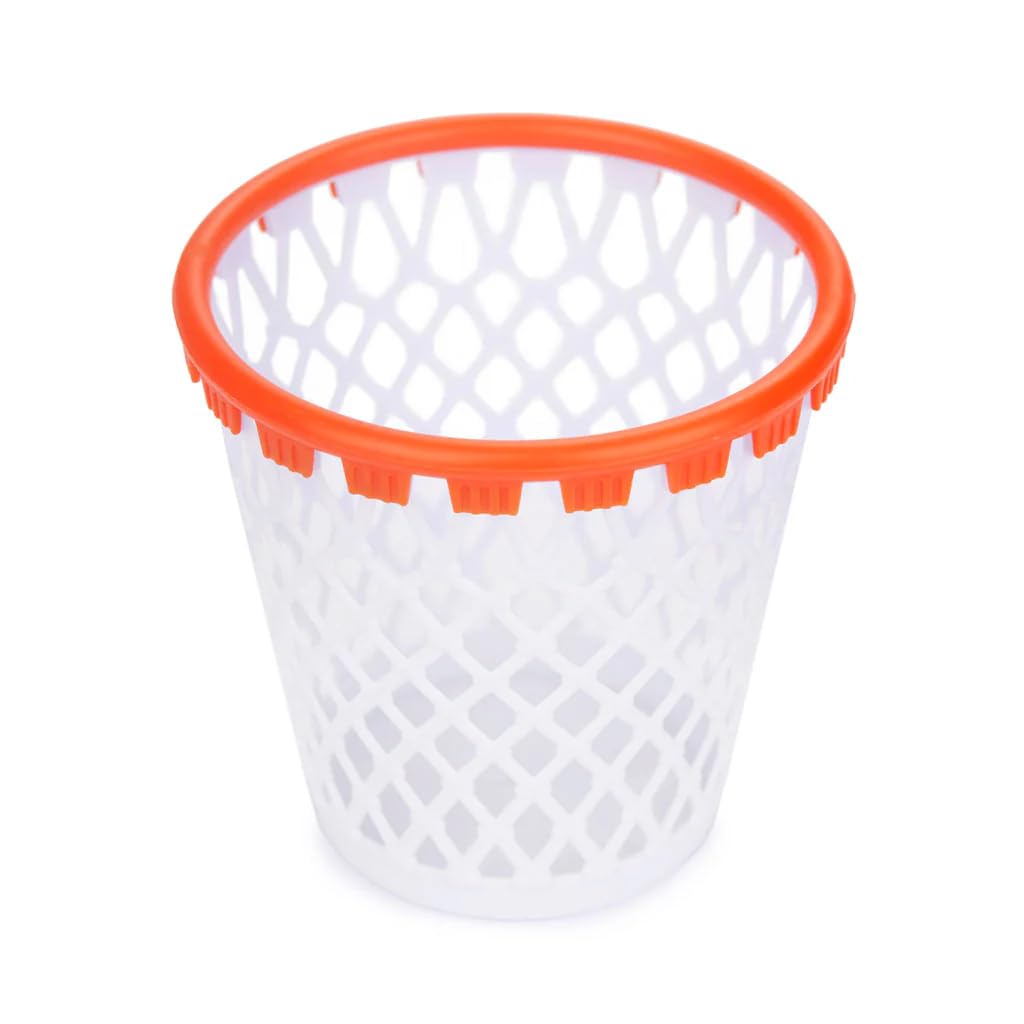 Balvi White Plastic Basketball-Themed Pencil Holder - Perfect for Basketball Fans, School Supplies, and Office Desk Organization