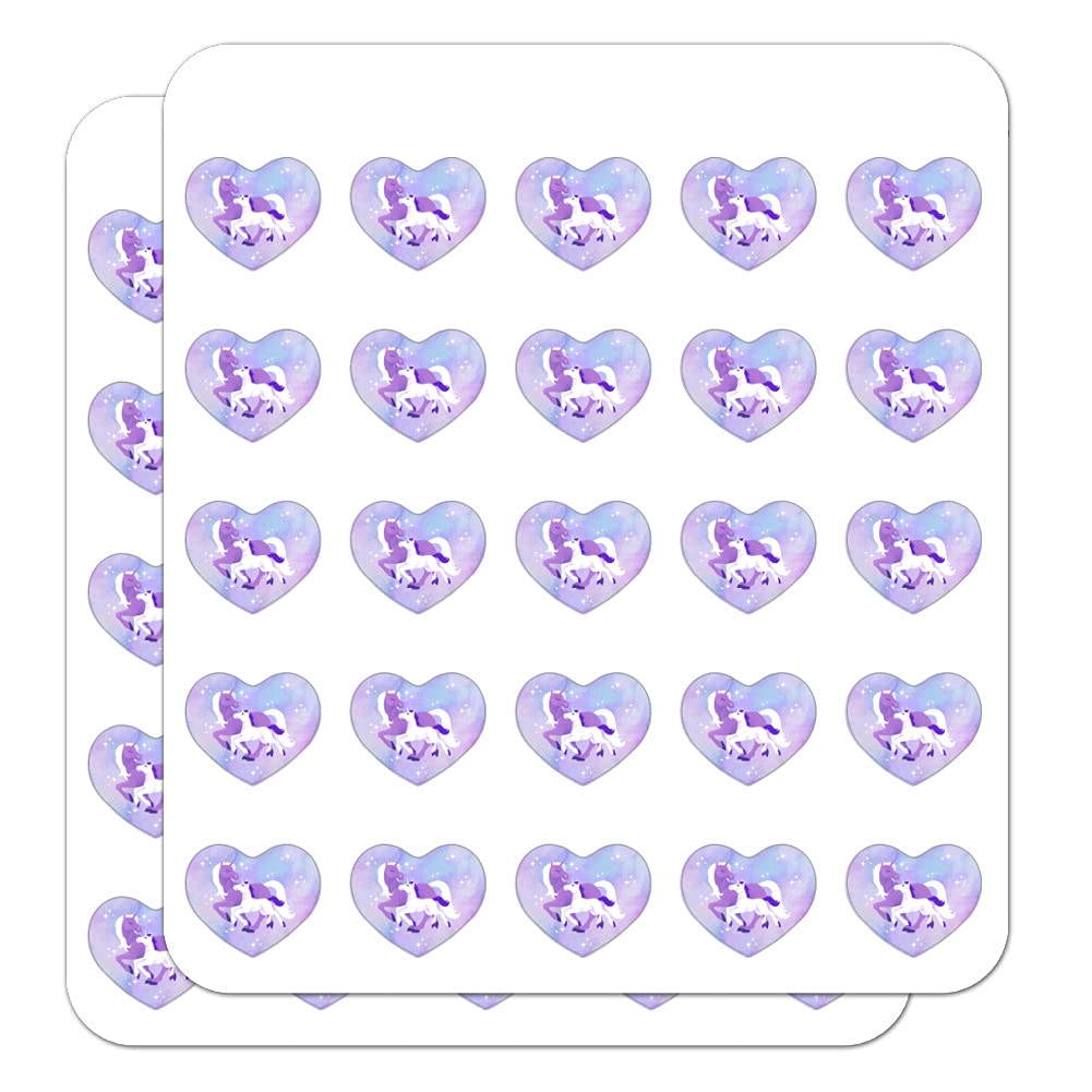 Magical Mom Unicorn & Baby Heart Shaped Planner Stickers - Scrapbook, Calendar, Journal Decoration - Perfect for DIY Crafts, Bullet Journals, and Scrapbooking Projects