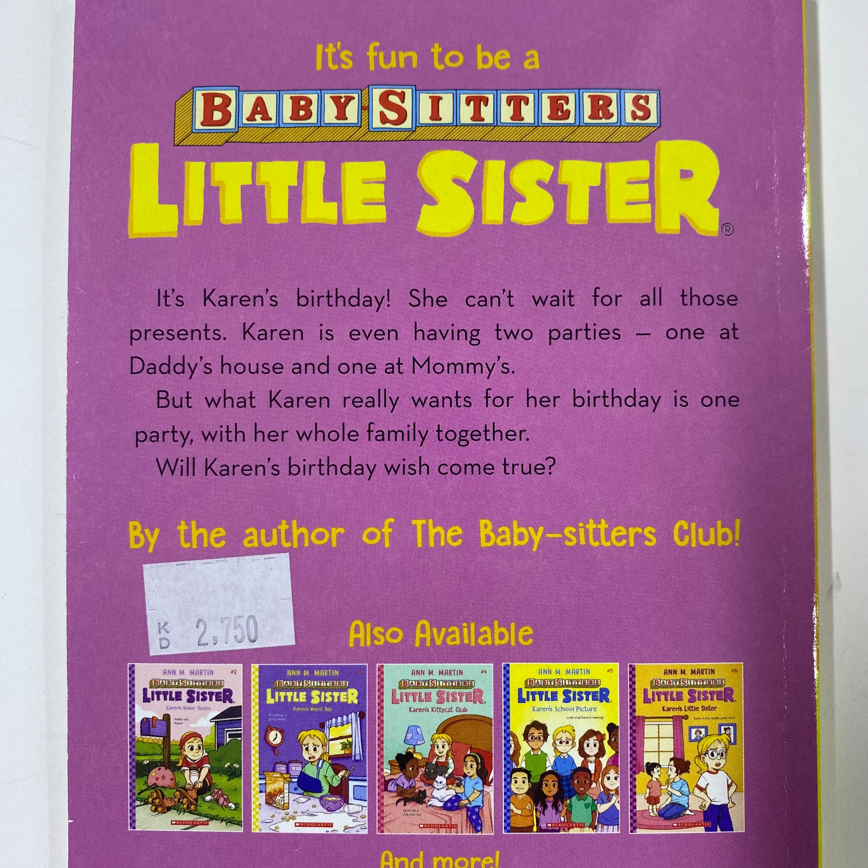 Baby-Sitters Little Sister #7: Karen's Birthday Book - Children's Chapter Book for Ages 6-9 | Perfect for Birthday Gifts & Early Readers