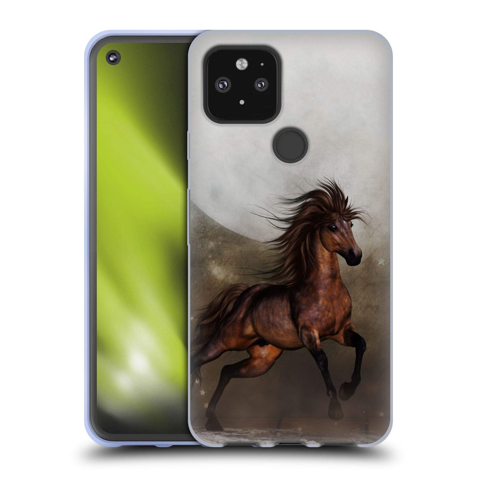 Simone Gatterwe Horses Soft Gel Case for Google Pixel 5 | Artistic Phone Cover for Nature Lovers