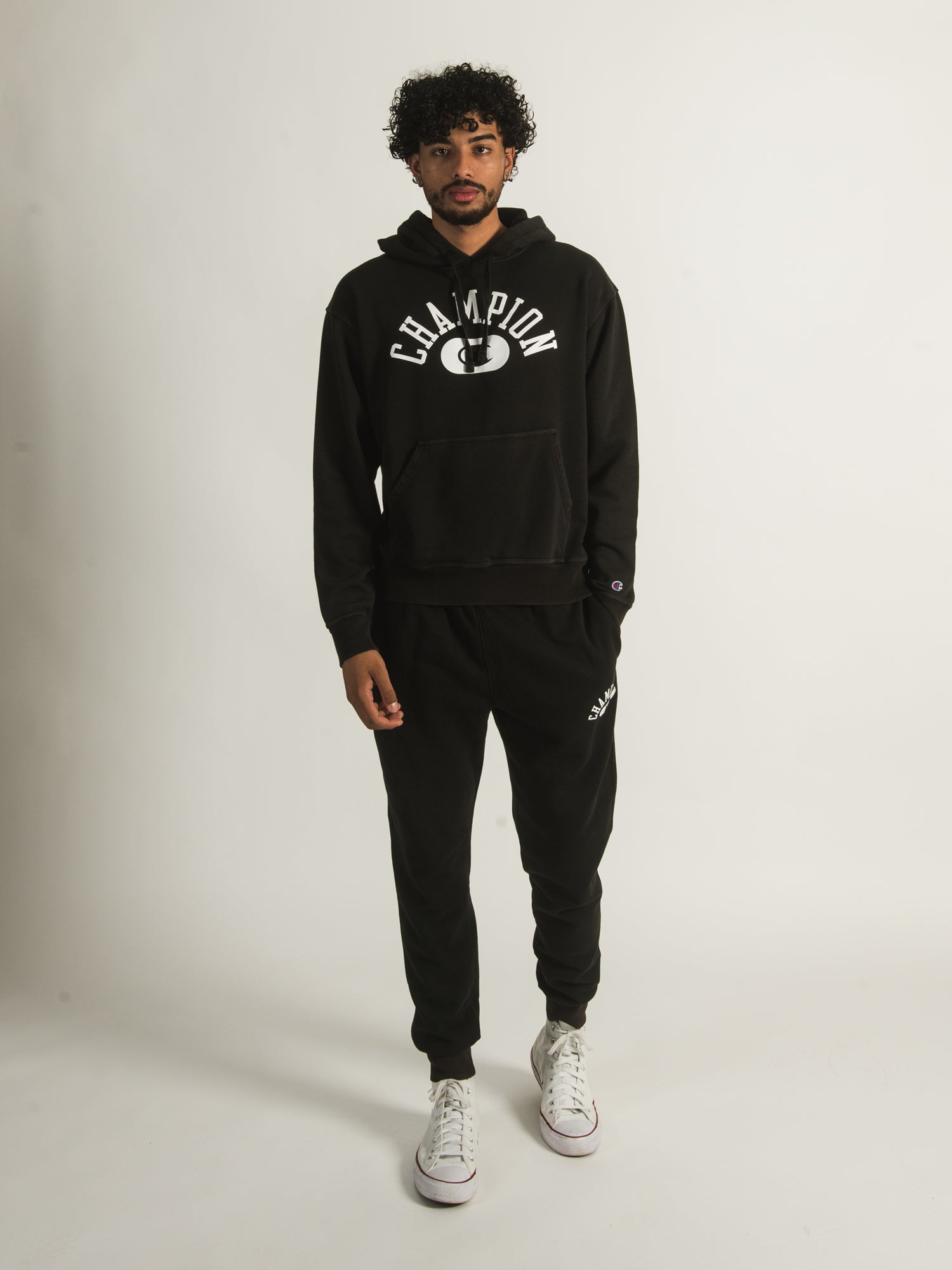 Champion Vintage Wash Varsity Hoodie - Men's & Women's Casual Pullover Sweatshirt for Streetwear, Gym, and Everyday Comfort | Clearance Sale