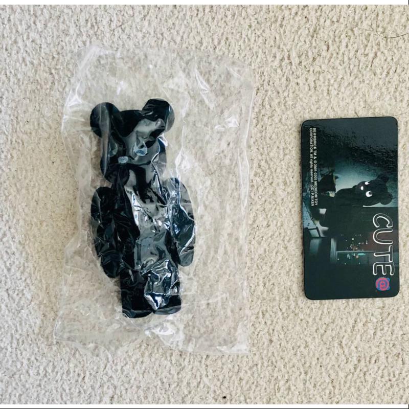 Bearbrick Series 10 CUTE Flocky Black 100% Collectible Figure - Limited Edition Vinyl Art Toy for Display & Collection | Perfect for Home Decor, Office Display, and Gift Giving