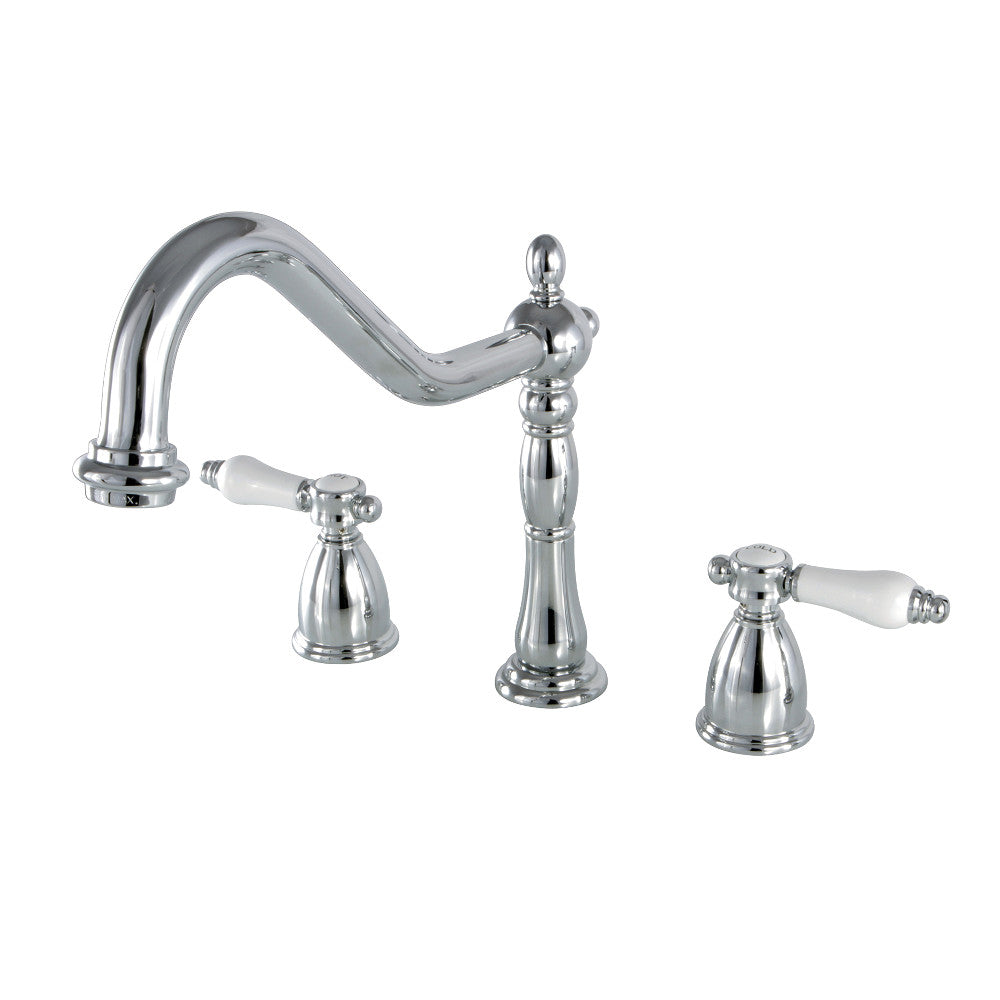 Kingston Brass KB1792BPLLS Bel Air Widespread Kitchen Faucet - Modern Pull-Down Sprayer, Oil Rubbed Bronze Finish - Perfect for Farmhouse & Contemporary Kitchen Sinks