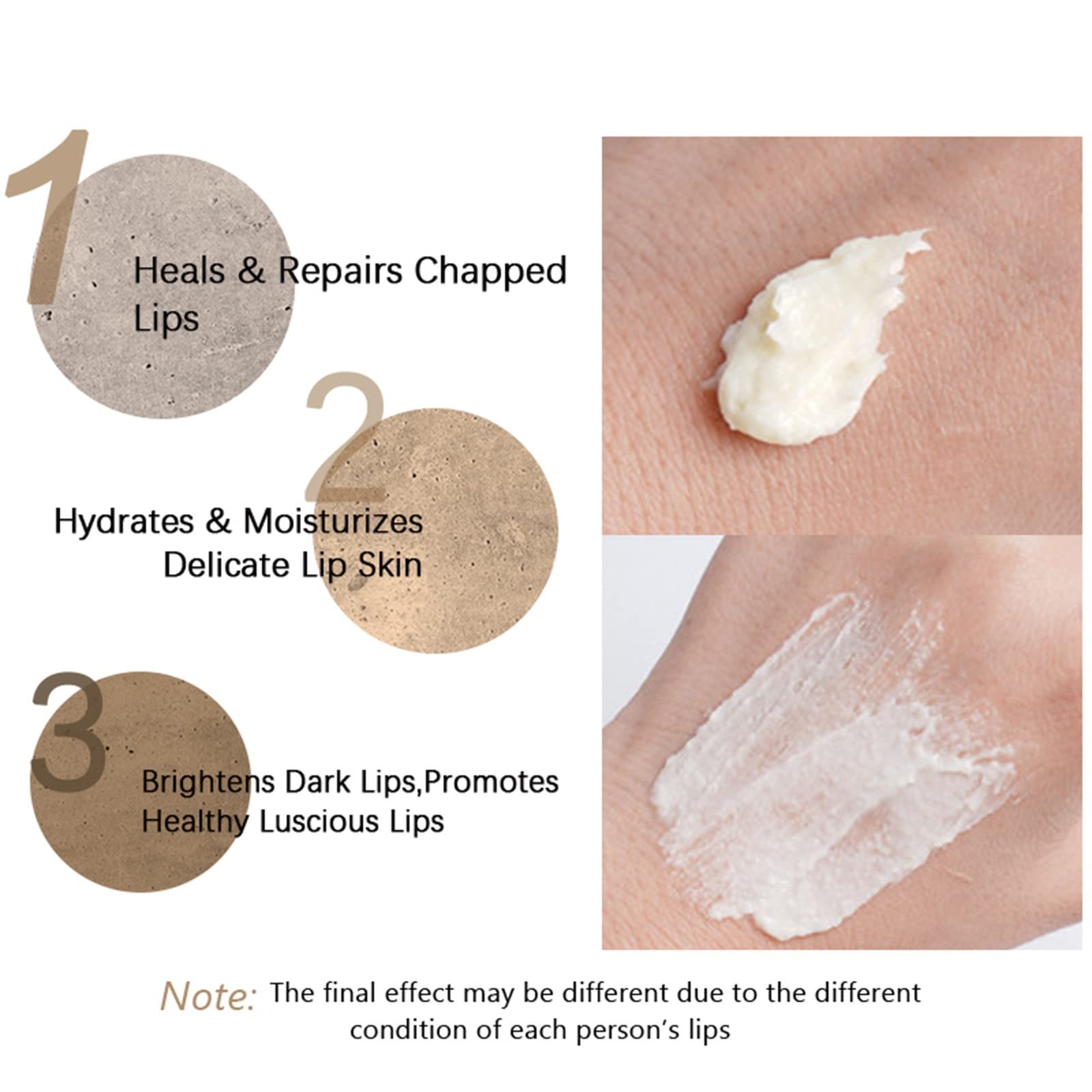 Fast Whitening Lip Treatment Cream - Dark Lip Brightening & Pinkening Formula for Fresh Soft Lips - Removes Lip Butters & Enhances Makeup (Black, One Size) - Perfect for Daily Lip Care & Nighttime Treatment