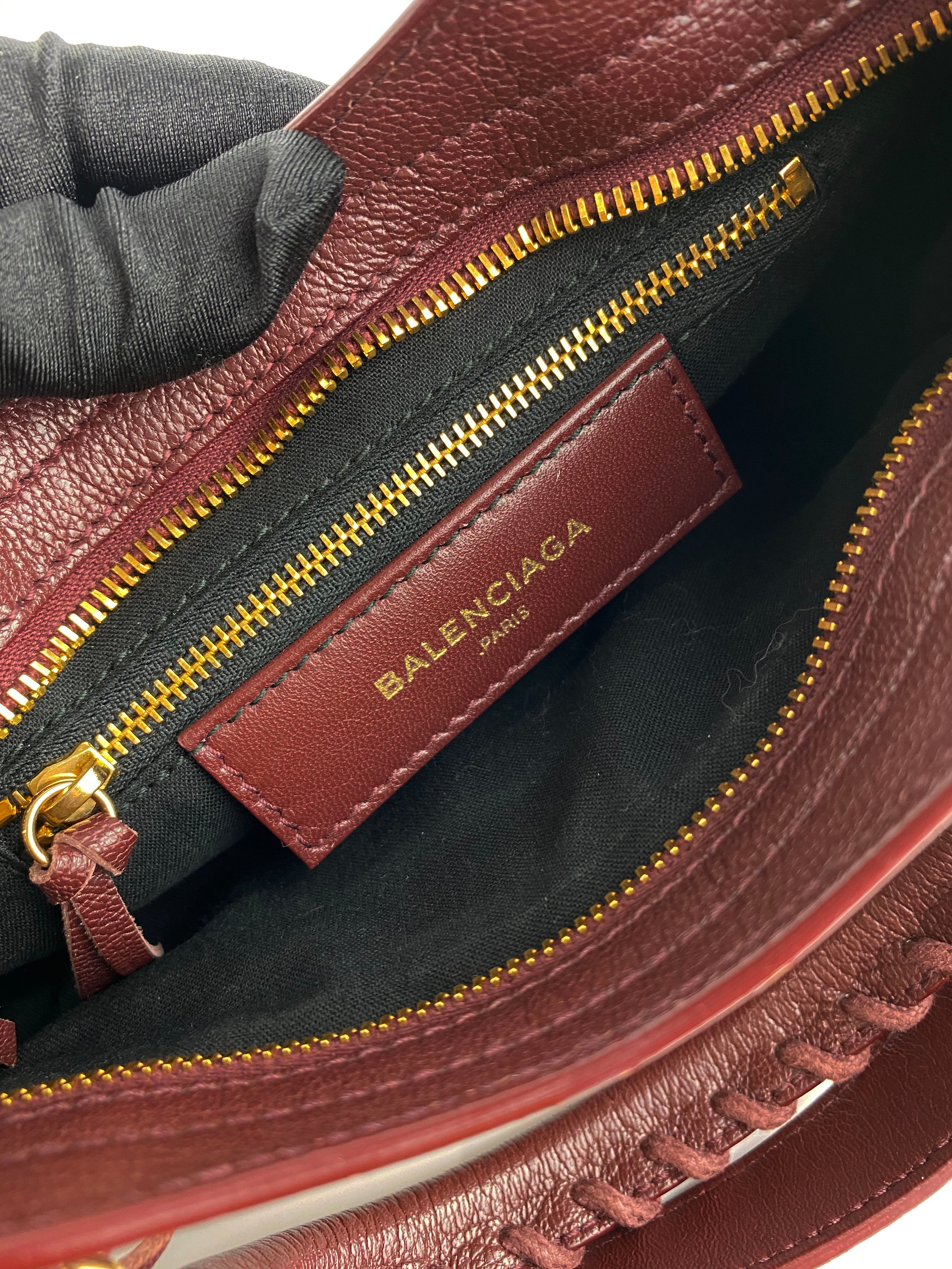 Balenciaga Burgundy Nano Classic City Bag - Stylish Crossbody Handbag for Women | Perfect for Everyday Use, Travel & Night Out