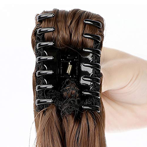 Clip-in Ponytail Hair Extension with Claw Clip - Natural Looking Hairpiece for Instant Volume & Length - Perfect for Parties, Weddings & Everyday Styling