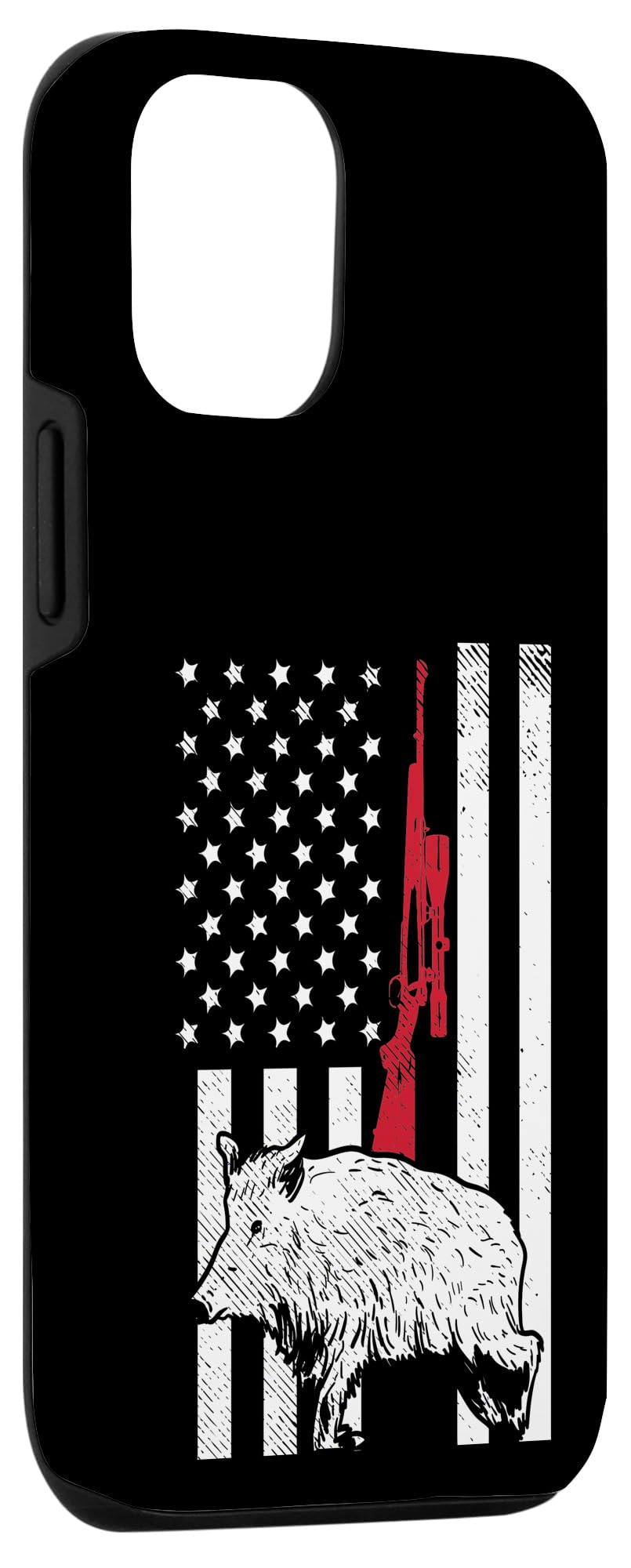 iPhone 12/12 Pro Case - Patriotic American Flag Design for Hunting Enthusiasts | Perfect Gift for USA Hunters & Outdoor Lovers | Durable Protection for Daily Use & Outdoor Adventures
