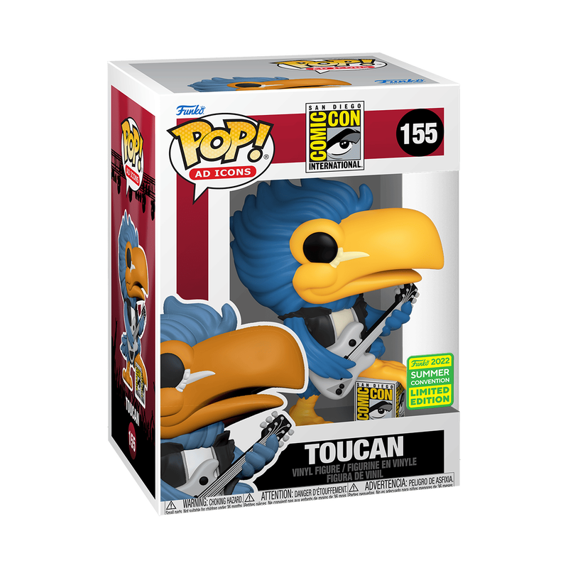 San Diego Comic Con Exclusive Rocker Toucan Collectible - Perfect for Pop Culture Fans & Gift Giving