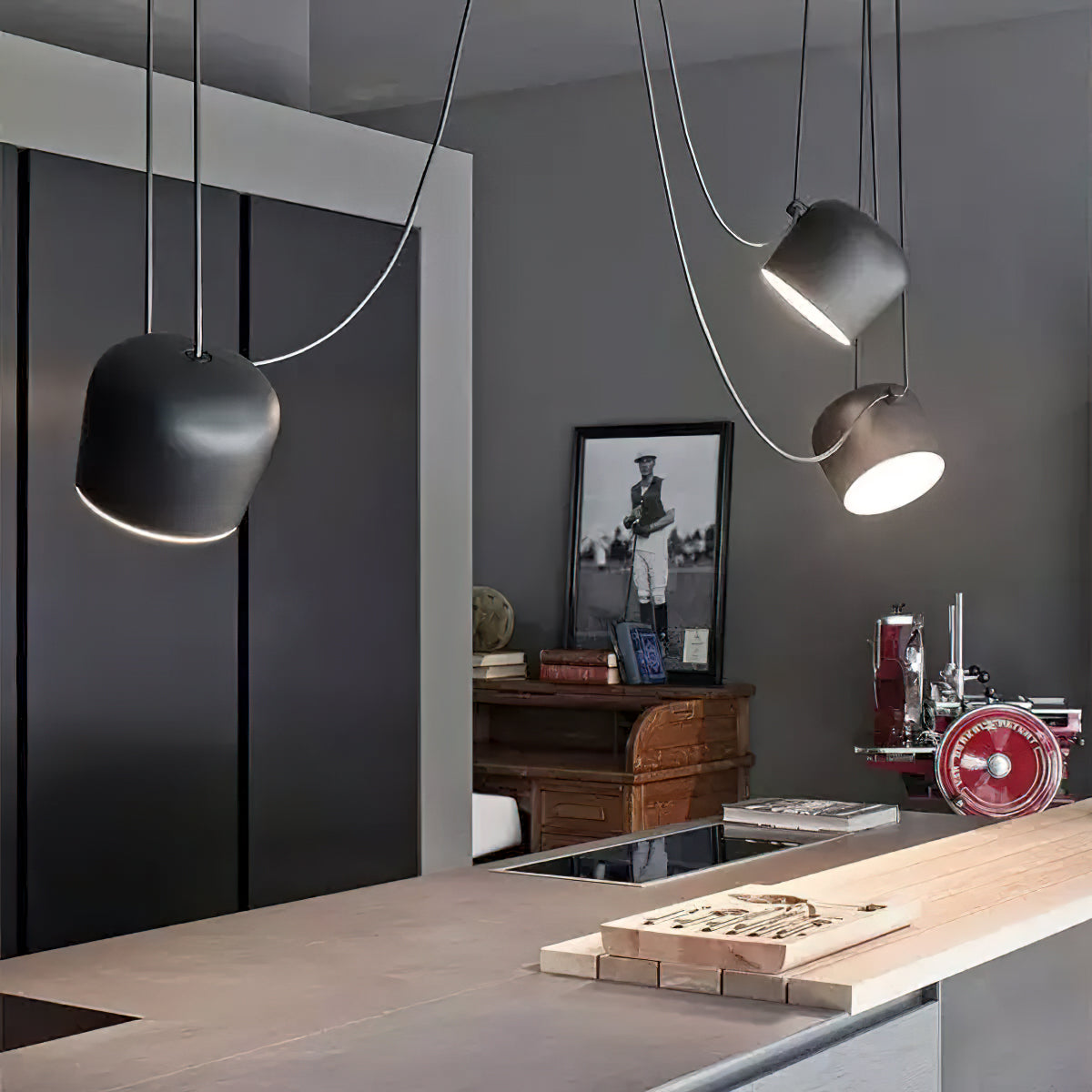Modern Minimalist Aim Pendant Lamp - Adjustable Hanging Light Fixture for Kitchen Island, Dining Room, Bedroom & Living Room Decor