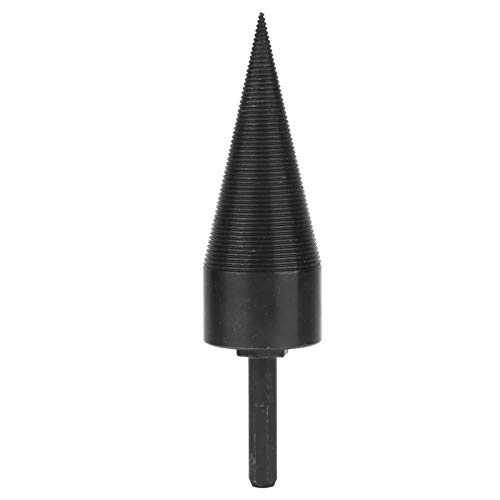 45 Steel Black Triangle Shank Firewood Split Drill Bit - 42MM Heavy Duty Chopper Tool for Electric Drill | Perfect for Splitting Firewood, Camping & Woodworking Projects