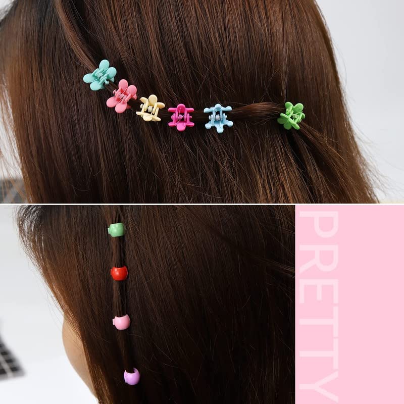 Staila 50PCS Mini Hair Claw Clips for Baby Girls - Flower Hair Barrettes for Kids, Teens & School Girls (50 Count) - Perfect for School, Parties & Everyday Hairstyles