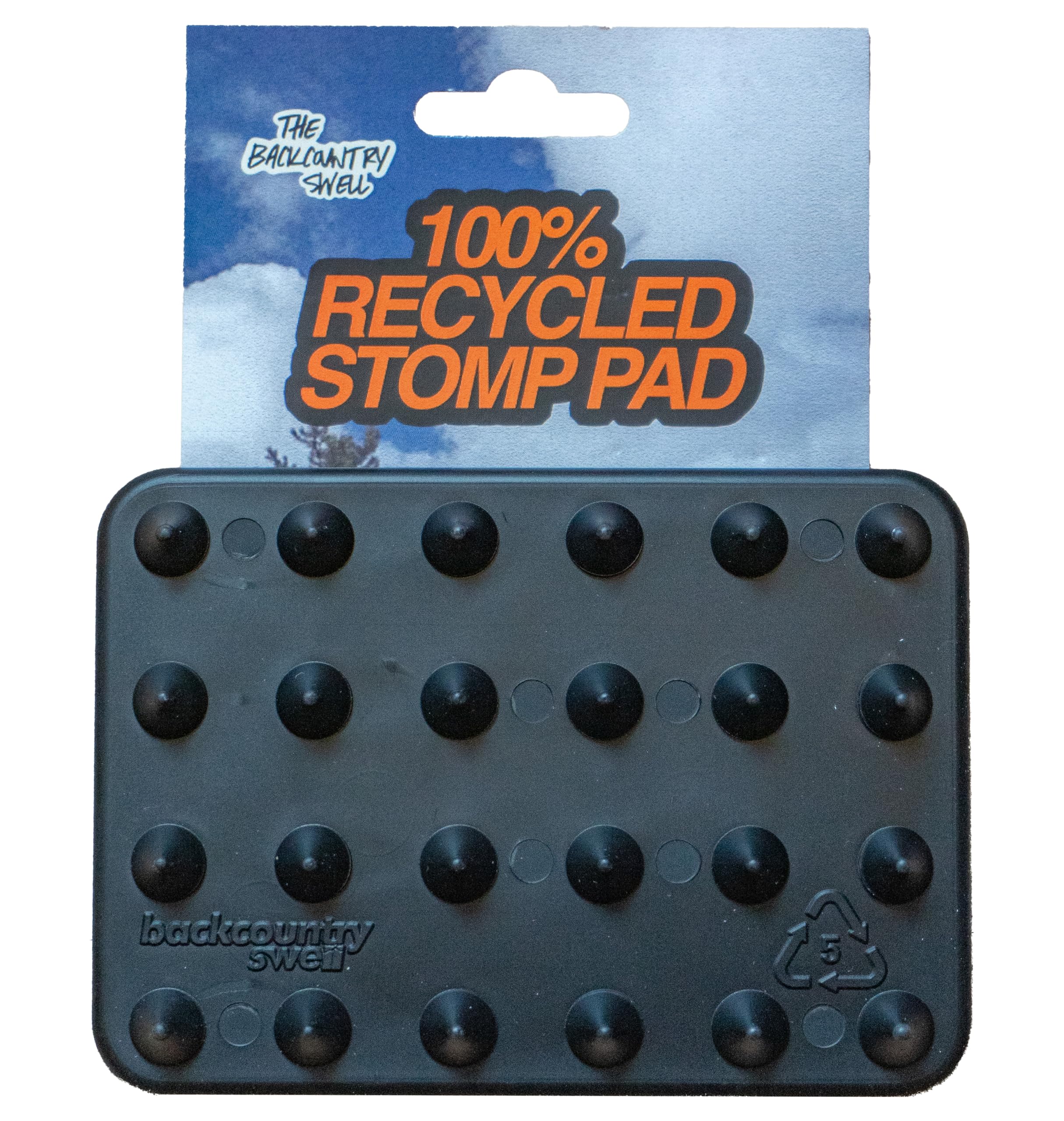 Eco-Friendly Snowboard Stomp Pad - 100% Recycled Plastic with Spike Grip for Maximum Traction | Perfect for All-Mountain Riding & Park Sessions