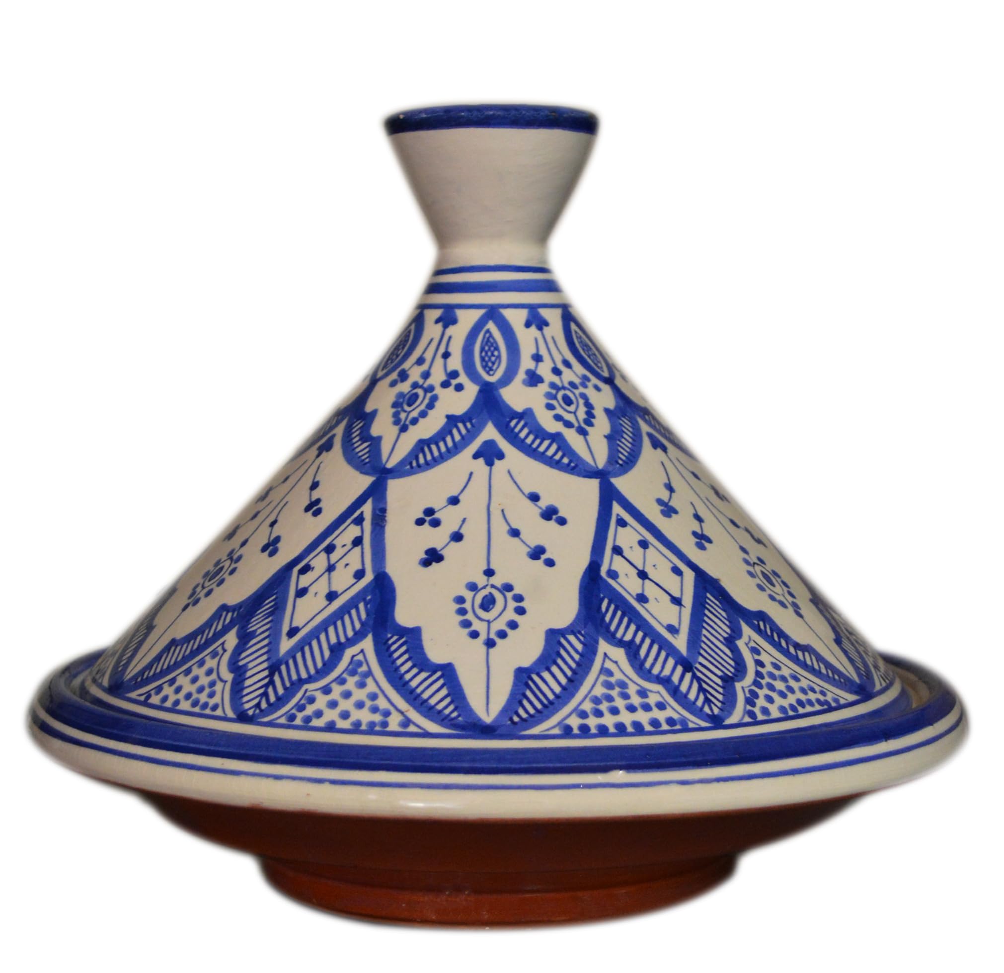 Exquisite 12-Inch Traditional Ceramic Tagine Serving Dish - Vibrant Colors, Large Size for Authentic Moroccan Cooking & Elegant Dining