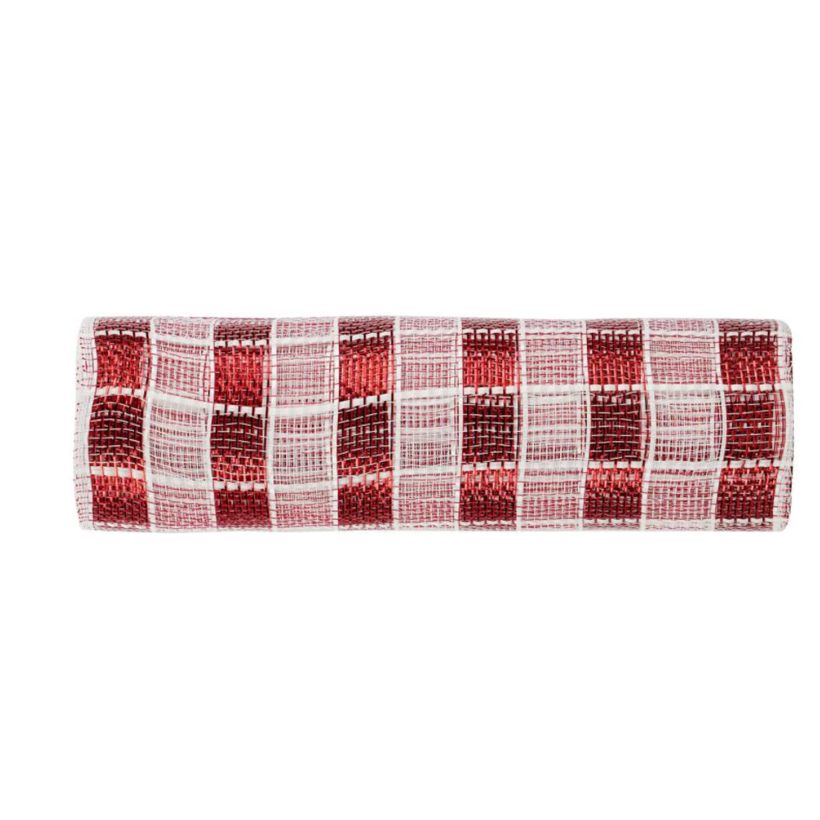 10 Yards 10.24 Inch Metallic Foil Mesh Ribbon for Christmas Wreaths, Swags, Bows, Gift Wrapping & Home Decor - Perfect for Holiday Crafts, Party Decorations and DIY Projects