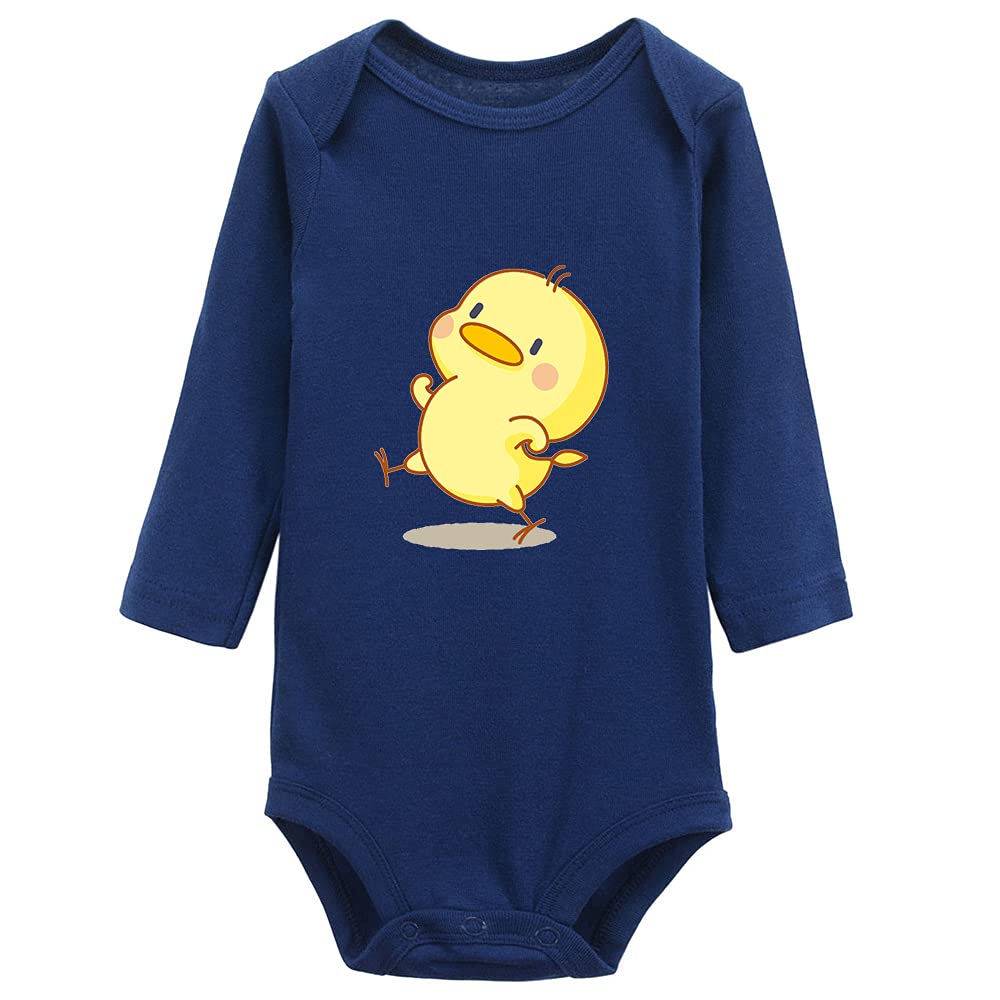 Little Yellow Chicken Baby Romper - Long Sleeve Jumpsuit Outfit for Boys & Girls (18-24 Months) | Soft Cotton Playwear for Toddlers, Cute Animal Costume for Photo Shoots & Birthday Parties