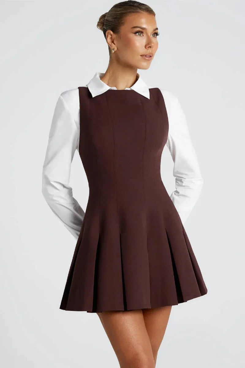 Sexy Backless High Waist A-Line Mini Dress for Women - Spaghetti Strap Sleeveless Pleated Party Dress - Perfect for Club Nights, Cocktail Parties & Date Nights