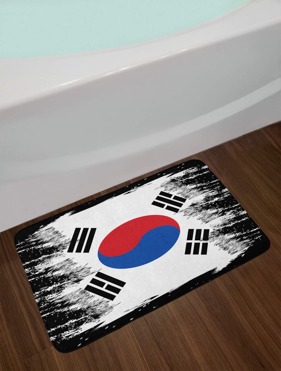 Ambesonne Korean Flag Non-Slip Bath Mat - 30.2
