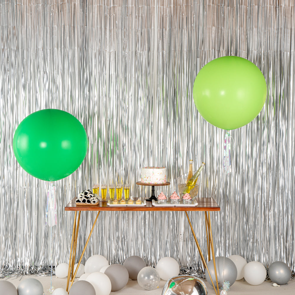 Eco-Friendly Green Latex Balloons - 36 Inch, 10-Pack for Party Decorations, Birthday Celebrations & Events