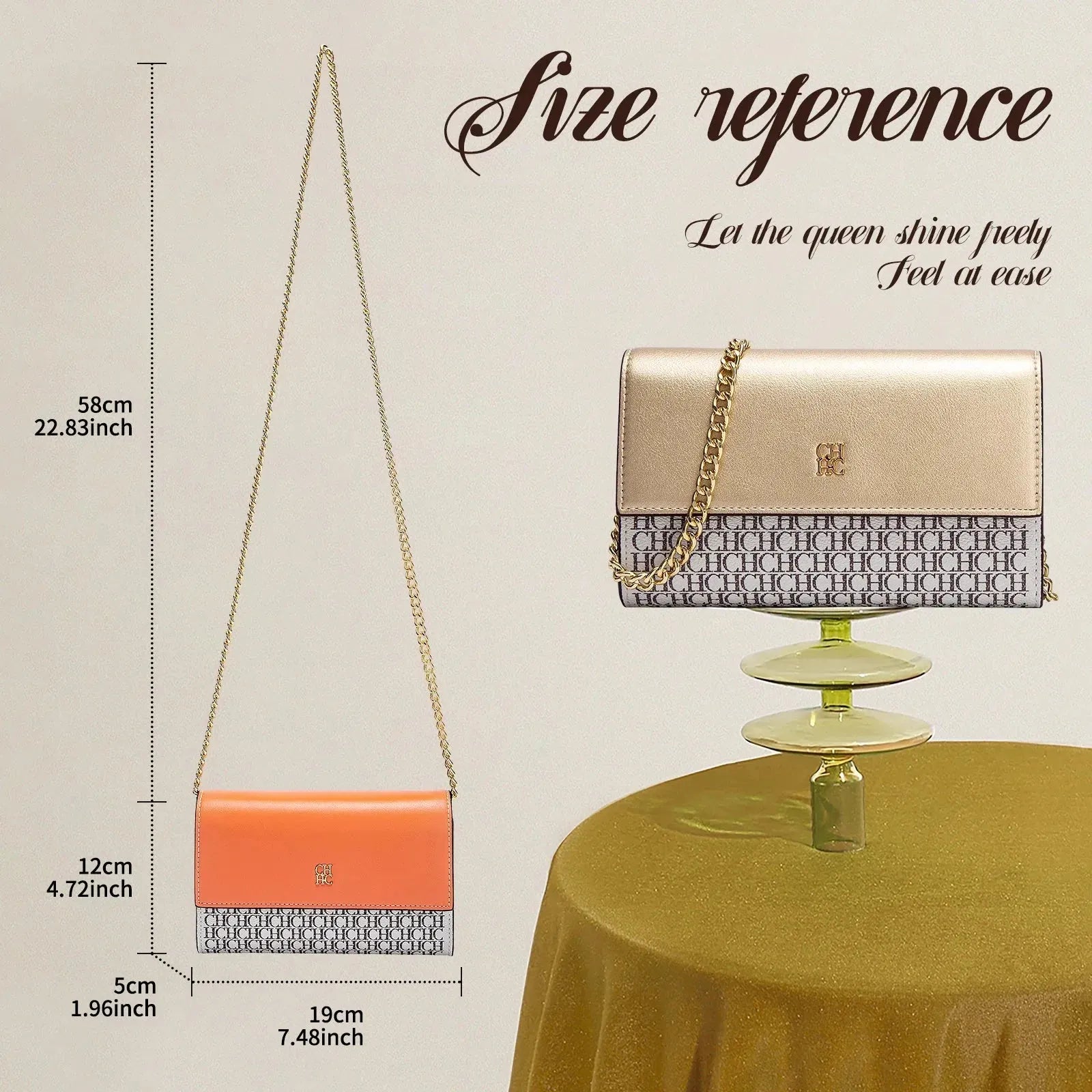 Stylish Women's Chain Strap Clutch Bag - Elegant Evening Purse for Parties, Weddings & Special Occasions