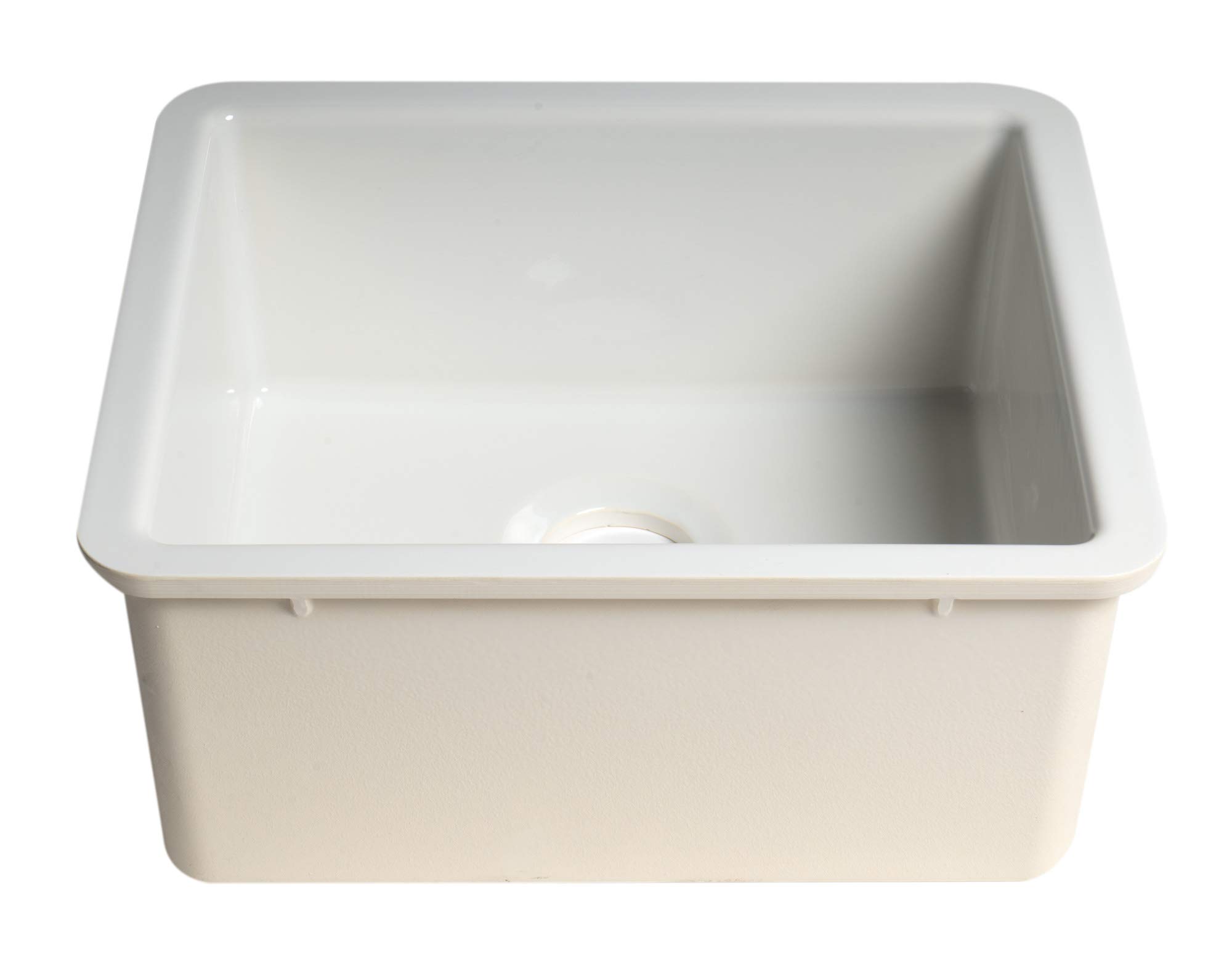 ALFI AB2017 Stainless Steel Kitchen Sink with Drainboard - White - Perfect for Modern Kitchens, Restaurant Prep & Home Renovation Projects