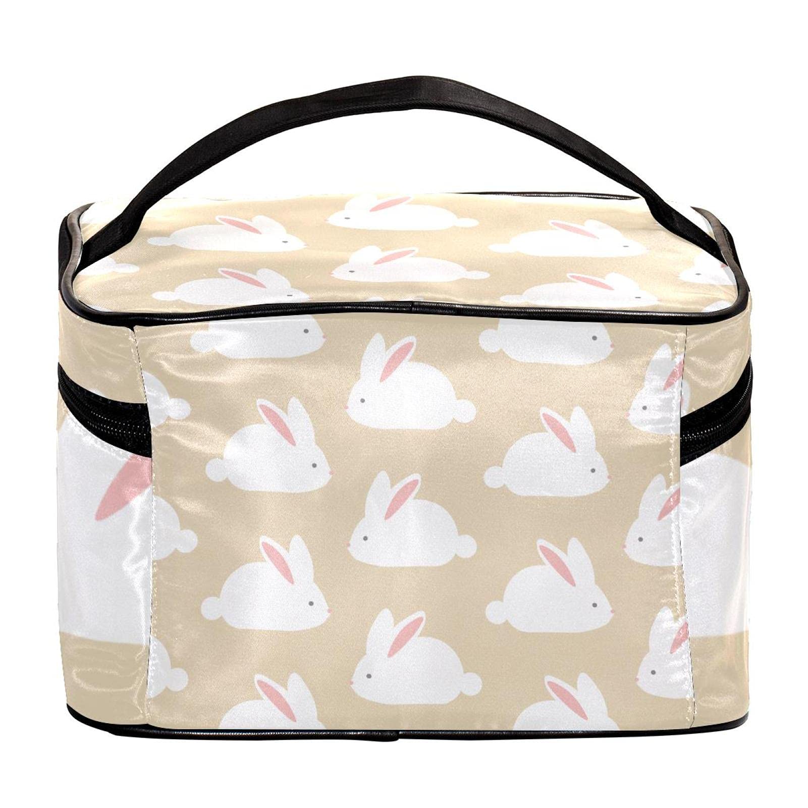 Cute Bunny Rabbit Makeup Bag for Women & Girls - Large Travel Cosmetic Organizer with Zipper - Perfect for Toiletries, Brushes & Beauty Essentials - Ideal for Travel, Gym & Daily Use