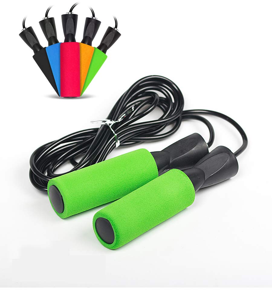 Sprifloral Tangle-Free Jump Rope with Ball Bearings - Adjustable Speed Rope with Memory Foam Anti-Slip Handles for Men & Women - Perfect for Aerobic Exercise, Gym Workouts, CrossFit & Home Fitness Training