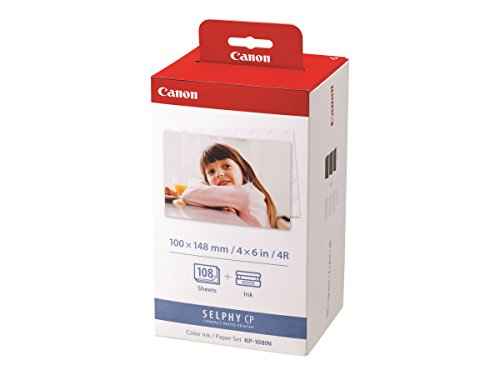 Canon KP-108IN Color Ink & Paper Set - High-Quality Photo Printing for Home & Office Use | Perfect for Photos, Documents & Creative Projects