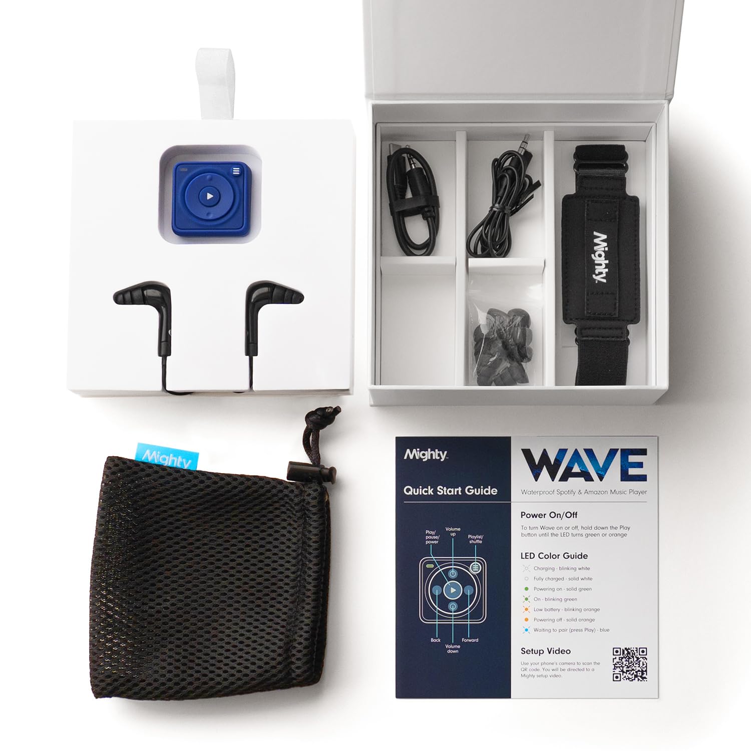 Waterproof IPX7 Bluetooth Speaker with Built-in Spotify & Amazon Music Player - Includes Waterproof Wired Headphones - Ideal for Swimming, Shower, Beach & Pool Parties - Stream Music & Podcasts Underwater