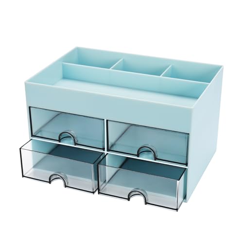 4 Compartments + 4 Drawer (Blue)