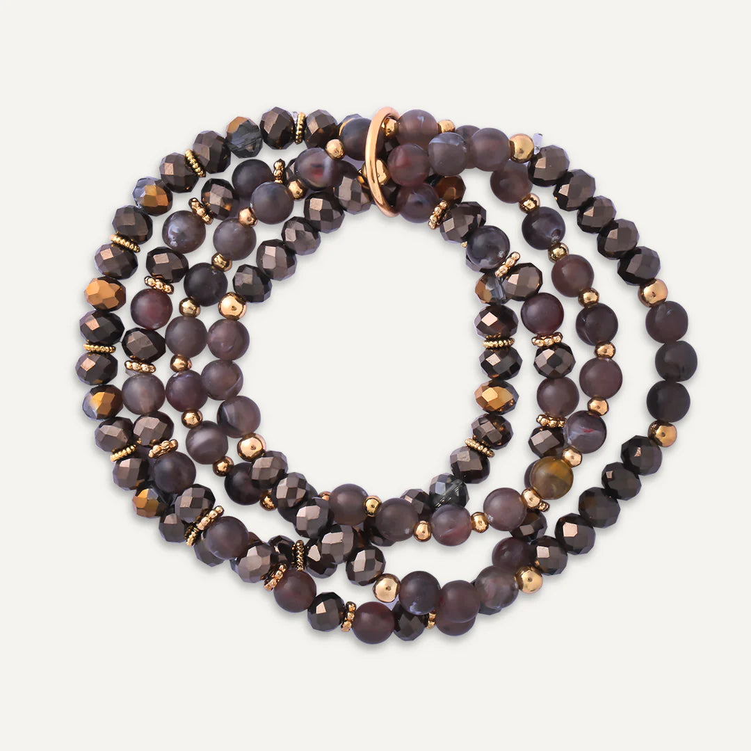 Cherish Crystal Bracelet for Women - Elegant Black Beaded Bracelet for Everyday Wear | Perfect for Gifts, Parties & Special Occasions