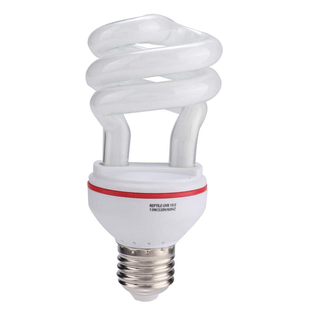 Zerodis 13W 220V UVB Reptile Heat Lamp Bulb - Energy Saving Sunbathing Light for Lizards, Turtles & Snakes (10.0) - Ideal for Terrariums, Vivariums & Reptile Habitats
