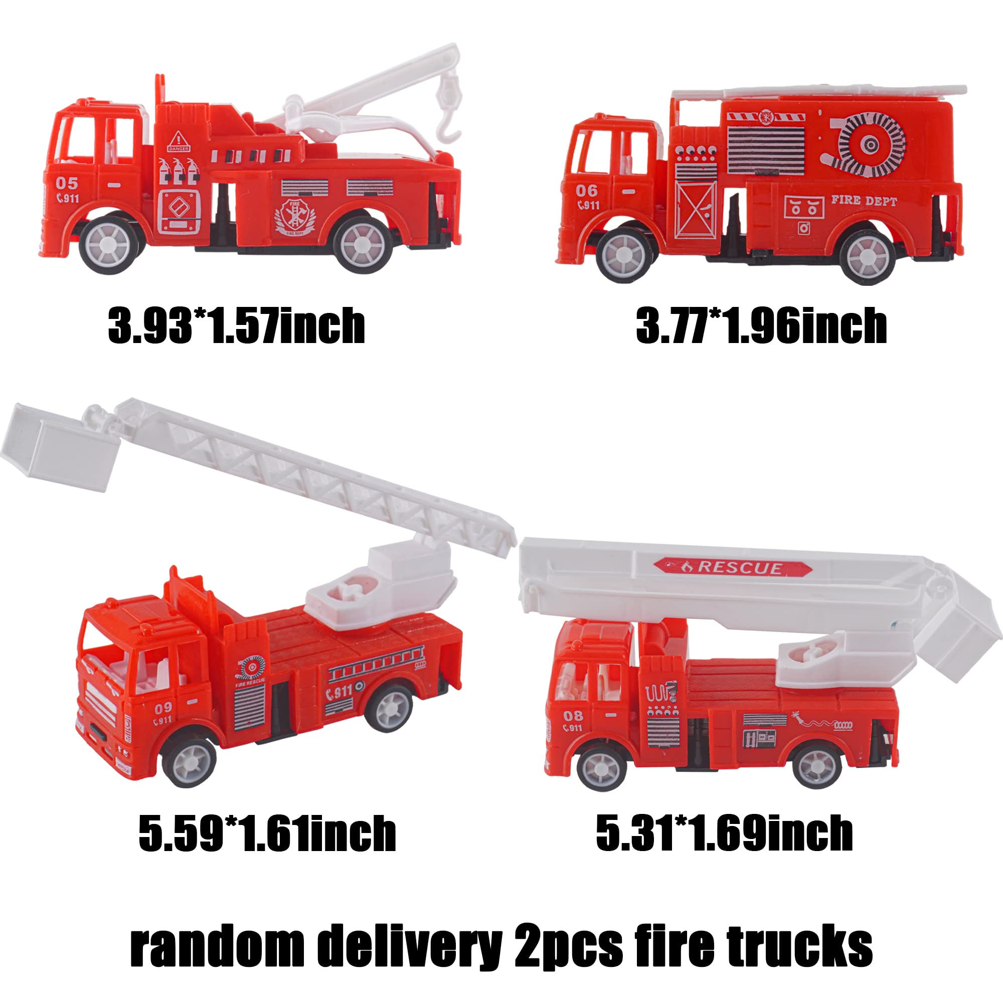 Fire Truck Cake Topper Set - 10PCS Firefighter Themed Birthday Cake Decorations for Baby Shower, Fireman Party & Happy Birthday Celebrations - Perfect for Firefighter Theme Cakes, Cupcakes and Dessert Tables