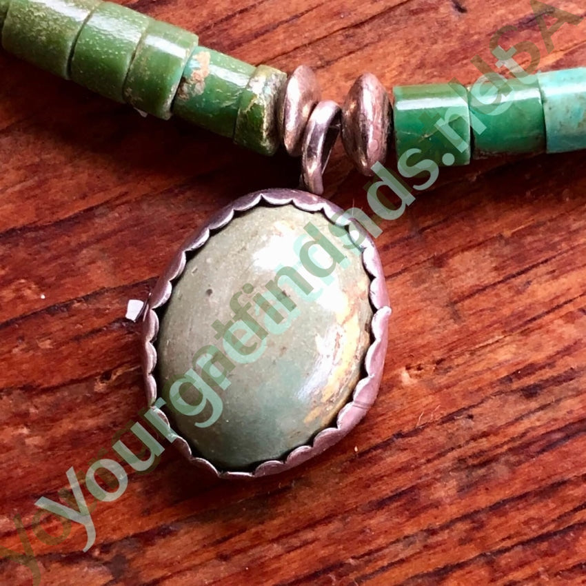 Vintage Brown Heishi Mint Green Turquoise Beaded Necklace for Women - Boho Chic Handmade Jewelry - Perfect for Festivals, Beach Parties & Everyday Wear