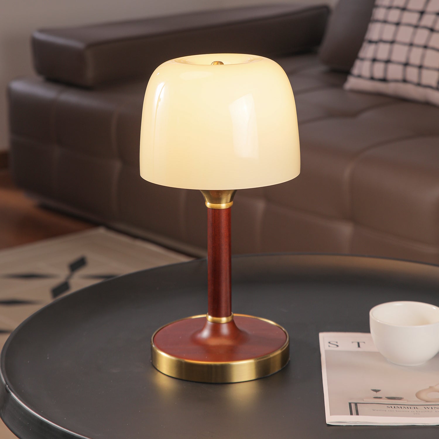 Elio Table Lamp - Modern LED Nightstand Lamp with Adjustable Brightness for Bedroom, Living Room & Office - Warm White Light for Reading & Relaxation