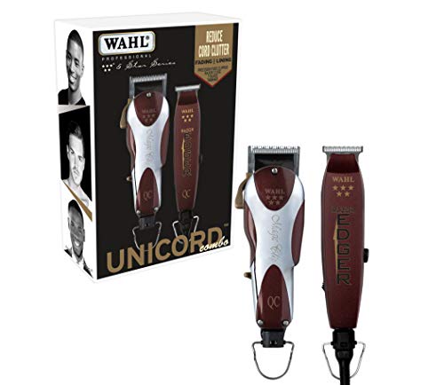 Wahl Professional 5-Star Corded Magic Clip Clipper & Razor Edger Trimmer Combo Kit for Barbers & Stylists - Precision Hair Cutting & Beard Trimming for Salon & Home Use
