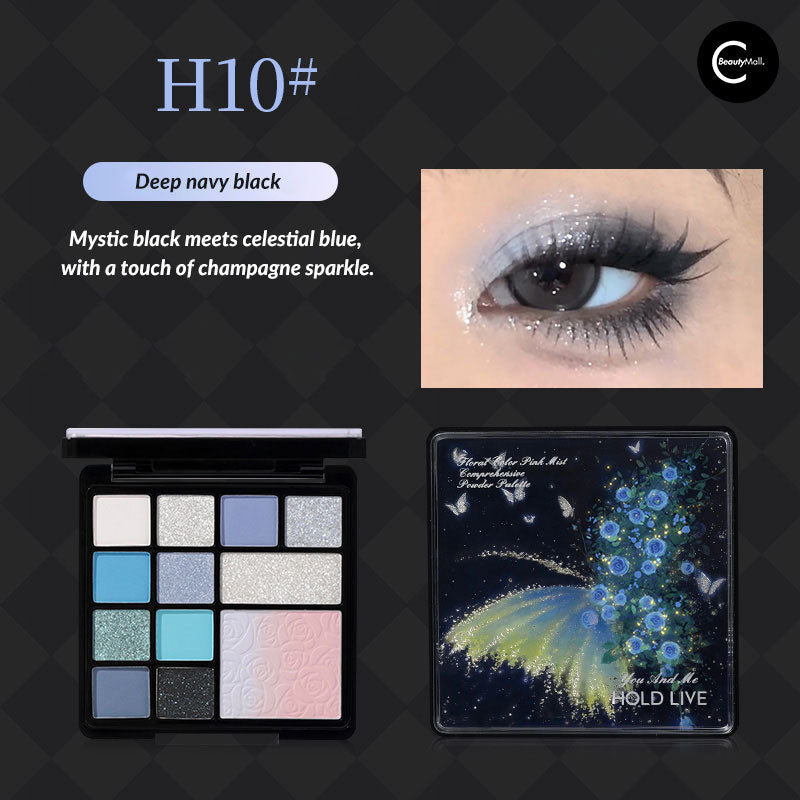 HOLD LIVE Fantasy 12 Color Eyeshadow Palette - Highly Pigmented, Long Lasting Makeup for Day & Night Looks - Perfect for Parties, Weddings & Everyday Wear