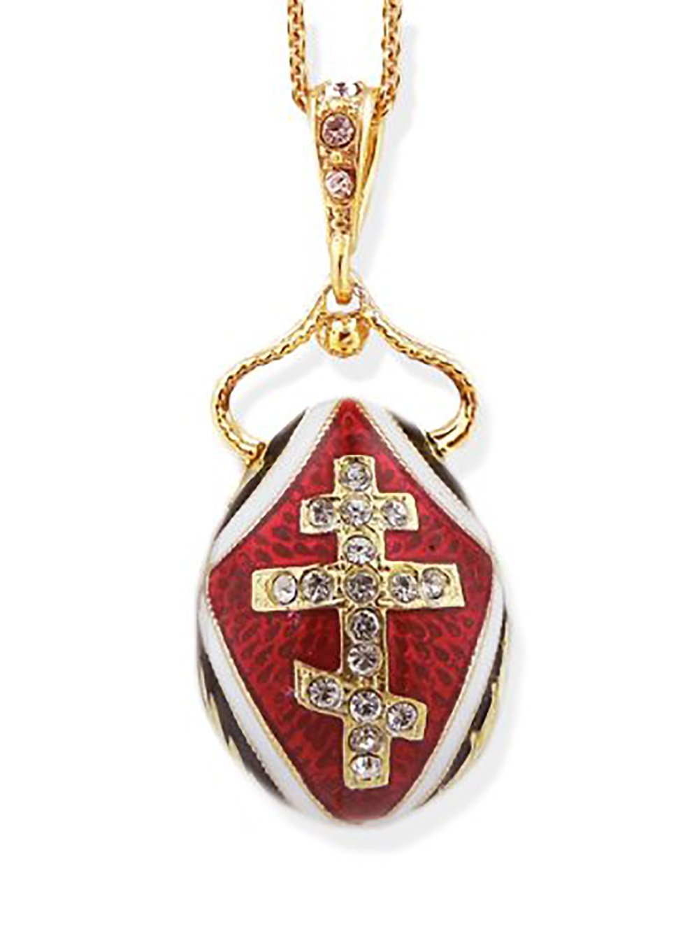 Russian Orthodox Cross Pendant - 1 1/4 Inch Silver & Gold Tone Three-Bar Religious Jewelry for Men & Women - Perfect for Baptism, Confirmation & Spiritual Gifts