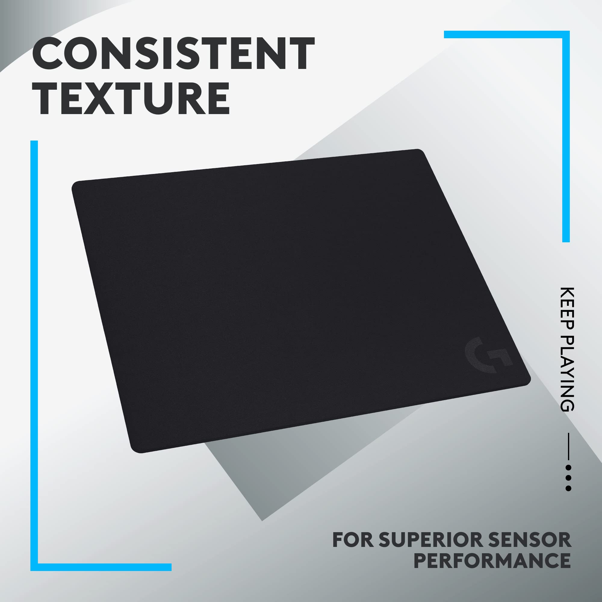 Logitech G740 Large Gaming Mouse Pad - 5mm Thick, Anti-Slip Base, Optimized for Precision Gaming Sensors | Smooth Surface with Moderate Friction | Compatible with PC & Mac | 46x40x0.5cm | Perfect for FPS, MOBA & Esports Tournaments