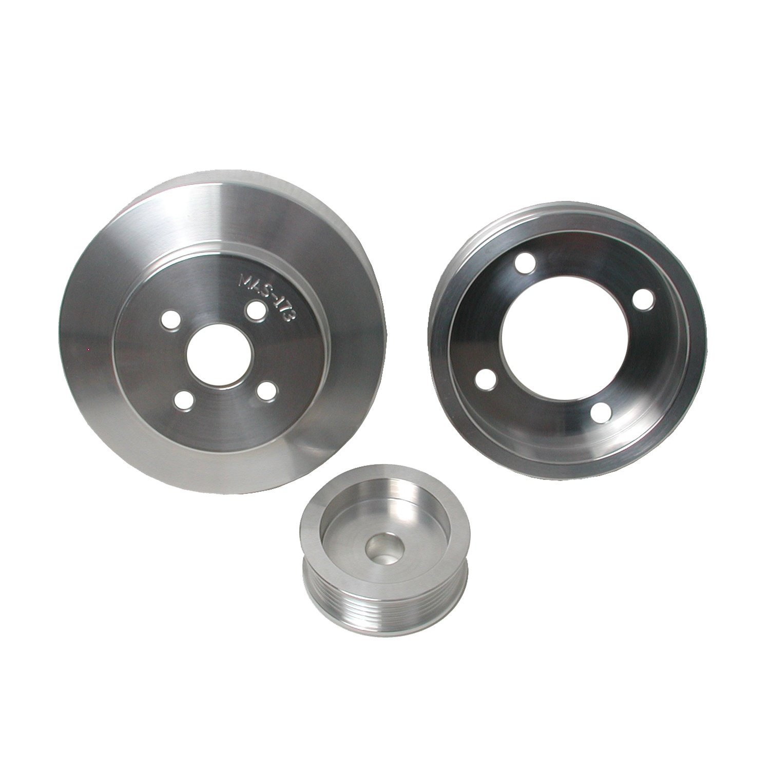 BBK 1554 Underdrive Pulley Kit for Ford Mustang 5.0L V8 (2011-2023) - 3 Piece Lightweight CNC Machined Aluminum Performance Upgrade - Perfect for Racing, Street Performance & Engine Modifications