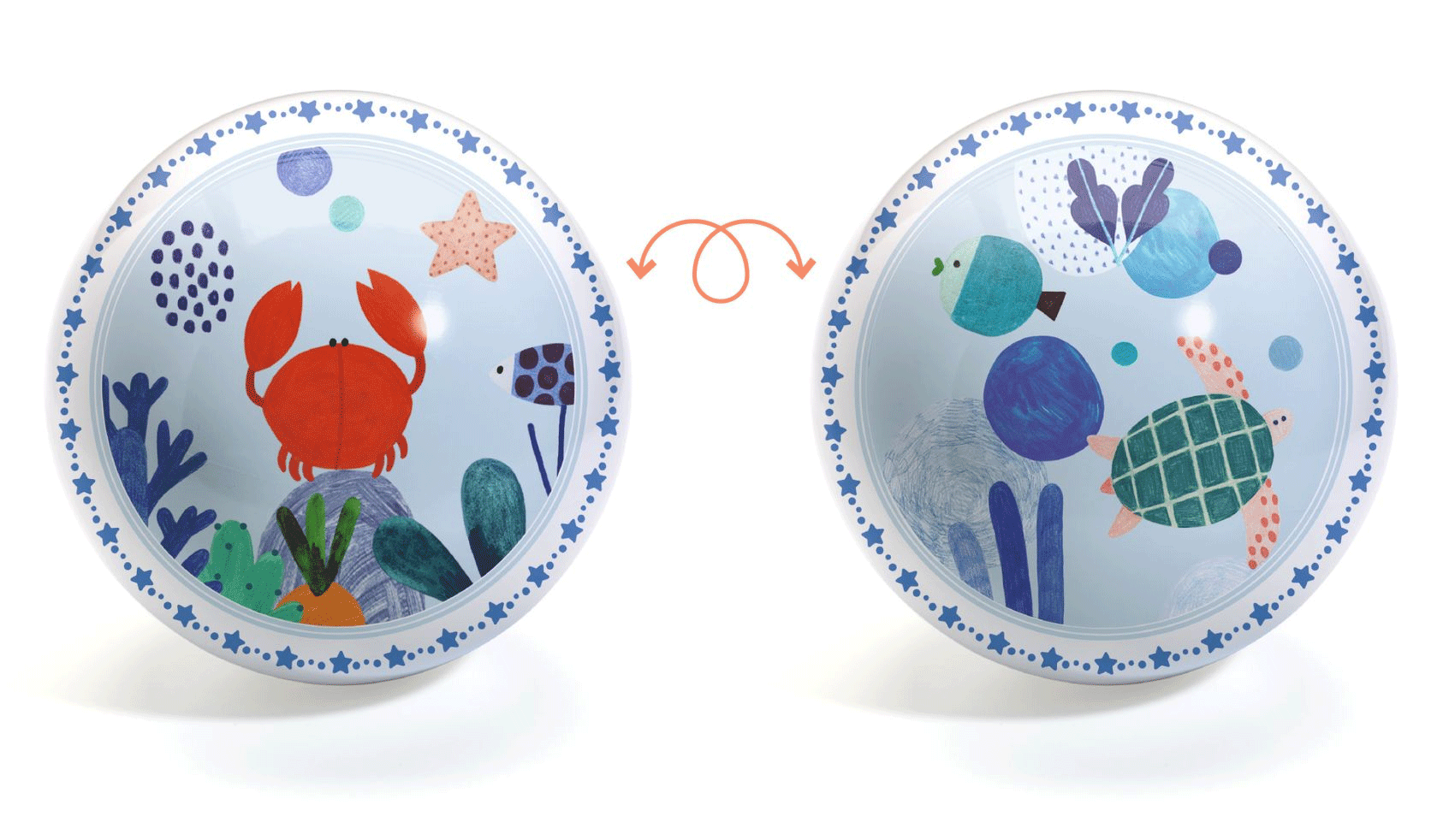 Large Fish Ball by Djeco - Fun Floating Pool Toy for Kids, Perfect for Summer Water Play & Outdoor Swimming Games