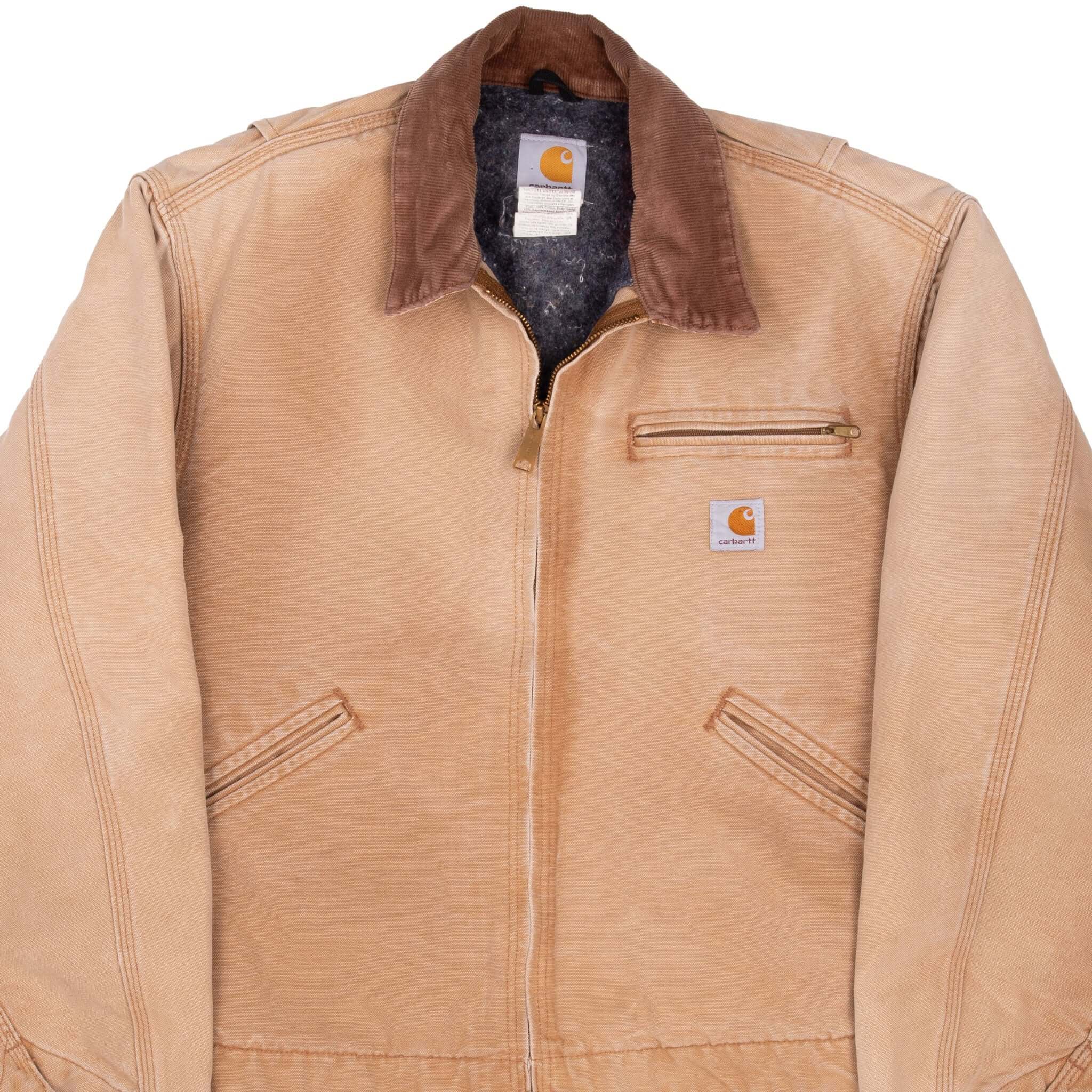 Vintage Carhartt Detroit Blanket Lined Brown Jacket J01 BRN 2007 Medium Made in USA - Durable Workwear for Outdoor Activities, Construction & Cold Weather Protection